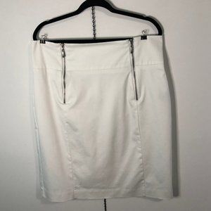 ***SOLD***White Pencil Straight High Waist Career Skirt 18